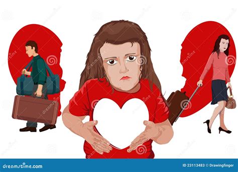 Divorce Of Parents Stock Vector Illustration Of Tears 23113483