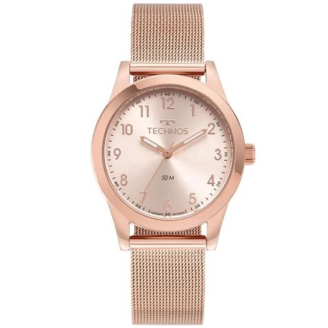 Rel Gio Technos Feminino Elegance Boutique Mut T Rosa