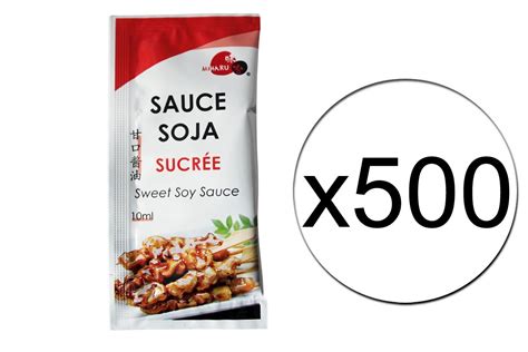 Lot de 500 dosettes de sauce soja sucrée Miharu 500 x 10ml