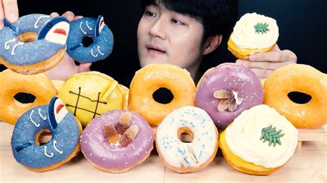 Asmr Krispy Kream Doughnuts Dessert Mukbang