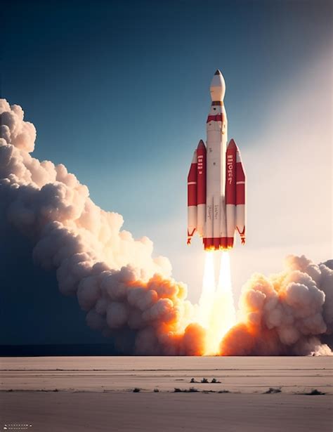 Premium Ai Image Photo Of A Rocket Launching Into The Sky With