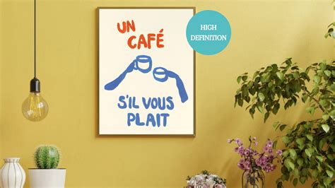 Kitchen Print For Decorate A Modern Kitchen With The French Phrase Un