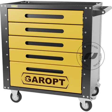 Тележка инструментальная Garopt Gt5.yell, 5 ящиков, желто-черная ...