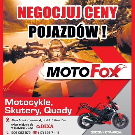 MotoFox - Skutery, Motocykle, Quady, Akcesoria - Na każdą kieszeń