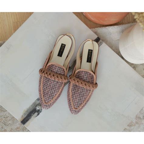 Jual Dya Shoes Chalinda Nude Sandal Wanita Flat Shoes Limited Stok Shopee Indonesia