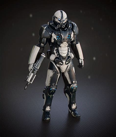 Space Cyborg Suit Modeled In Zbrush Rendered In Keyshot By Futuristic Armour Sci Fi