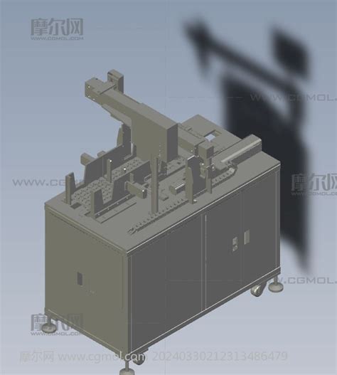 萃盘叠放上料机工业设备模型下载 摩尔网cgmol