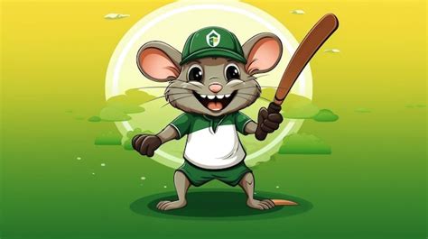 Premium Ai Image A Cute Mouse Sports Mascot Flat Illustration Wearing