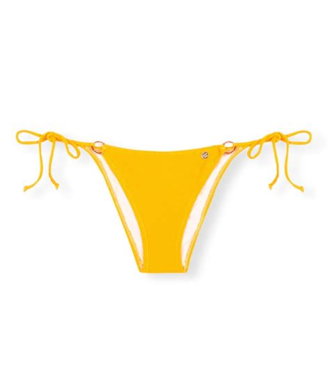 Braga De Bikini Ajustable En Amarillo Con Aro