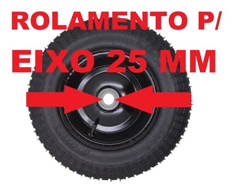 Roda X Pneu Carrinho Plataforma Carga Rolamento Esfera Frete Gr Tis