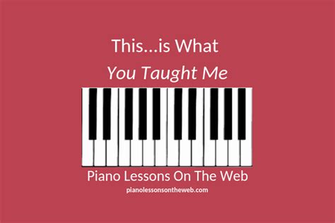 Thank You! - Piano Lesson on the Web