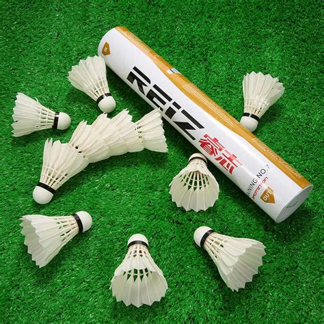 Buy 12pcs Badmintons Duck Goose Feather Cock Foam Head Shuttle Cocks