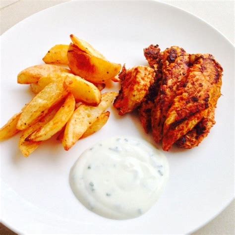 Cajun Spiced Chicken With Potato Wedges And Chive Dip Chilternchatter