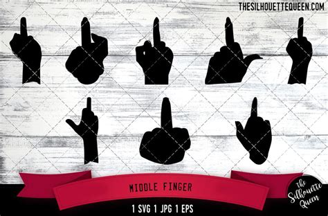 Middle Finger Svg File Svg Bundle File Cut File Vector Clip Art For Commercial And Personal Use