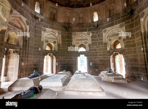 Sleeping Over The Tomb Of Mohammed Shah Known As Mubarak Khan Ka