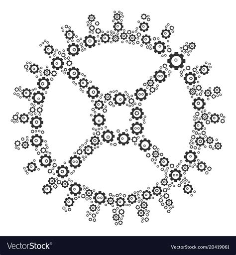 Clock gear composition Royalty Free Vector Image