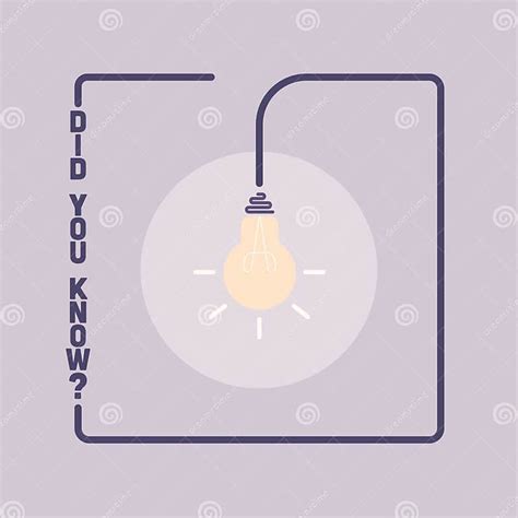 Did You Know Label Design With Light Bulb And Rays Logo Design Stock