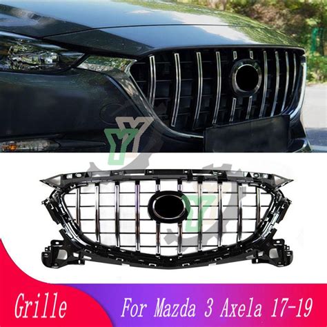 Car Front Bumper Grille Modified Gt Style Grille For Mazda Axela