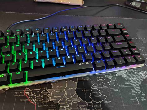 Ajazz AK33 Gaming Mechanical Keyboard Compact RGB White LED Black Blue ...
