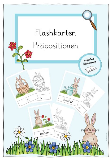 Präpositionen Flashkartentafelmaterial Unterrichtsmaterial In Den