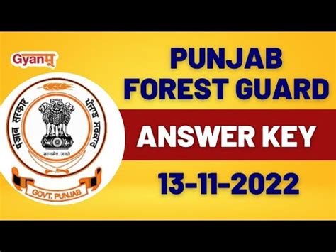 Punjab Forest Guard Answer Key Exam Held On Psssb