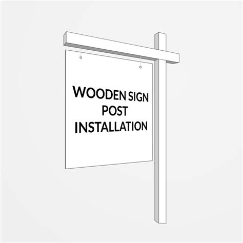 Wooden Sign Post Installation – Thunderbolt Sign