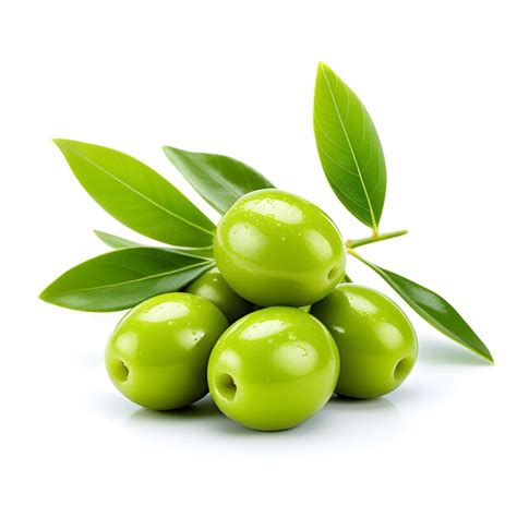 Premium Photo Green Olive Branch Isolated On White Background