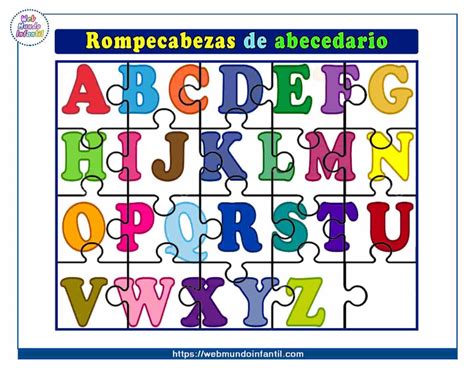 Rompecabezas De Las Letras Del Abecedario Completo Para Imprimir