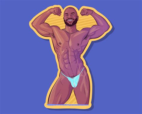 KEVIN Gay Art HQ Vinyl Sticker Gay Art Hunk Speedo Thong Muscle Etsy