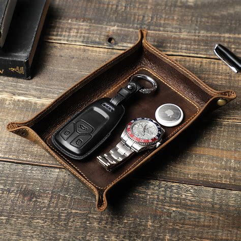 leather valet trays elegant functional storage leather goods