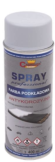 SPRAY Farba Podkładowa SZARA Champion 400ml m sp pod sz Cena