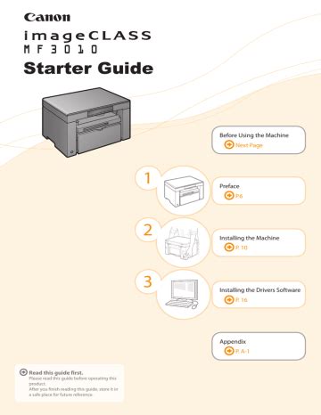 MF3010 Starter Guide | Manualzz