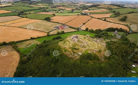 Aerial View. Rock of Dunamase. Portlaoise. Ireland Stock Photo - Image ...