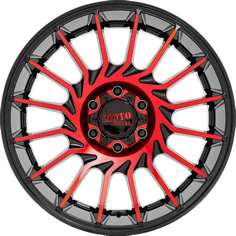 Moto Metal MO807 Gloss Black Machined W Red Tint Wheels 4WheelOnline