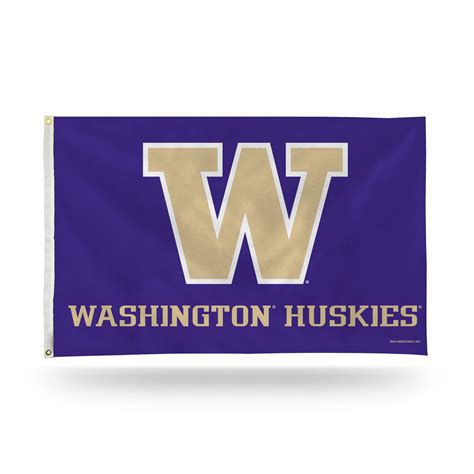 3x5 University Of Washington Huskies Outdoor Flag Flags A Flying