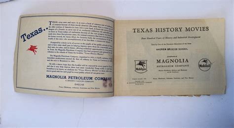 Texas History Movies 1943 Magnolia Petroleum Co Comic Book Mobiloil