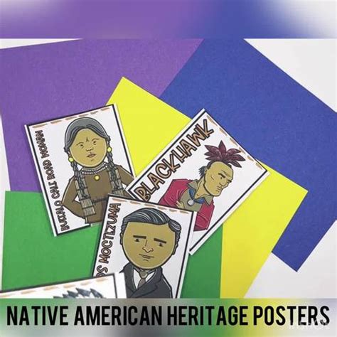 Native American Heritage Month Poster Set | 37 Native Americans in History