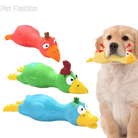 Cute Latex Chicken Shape Pet Squeak Toys Dog Cat Puppy Chew Sound Toys