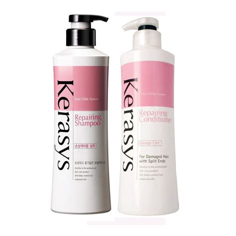 Kerasys Repairing Shampoo & Conditioner Damage Care 600ml | Shopee ...