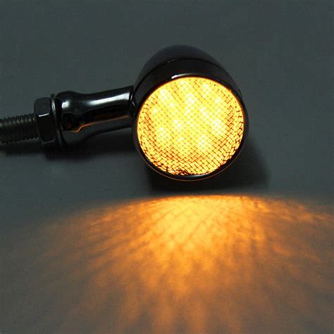 V Amber Motorcycle Led Turn Signal Light For Harley Yamaha Honda