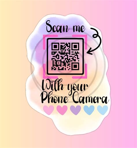 Scan Me QR Code Sticker Template Instant Download Small - Etsy