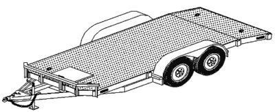 Trailer plans BB1218 18' car hauler trailer plans