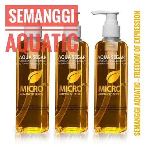 Jual Aqua Segar Micro Plus 250 Ml Pupuk Cair Aquascape Kemasan 250 Ml