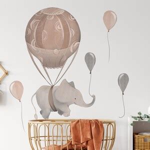 Elephant Nursery Elephant Balloon Hot Air Balloon Modern Nursery