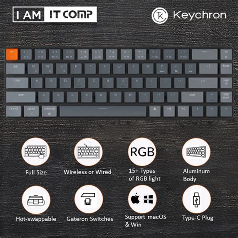 Keychron K7 Ultra Slim Low Profile Wireless RGB Hot Swappable Aluminum Mechanical Keyboard