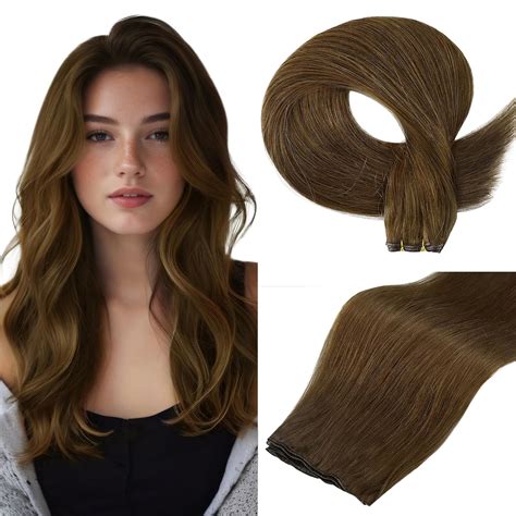 Amazon.com : Full Shine Genius Weft Hair Extensions Real Human Hair
