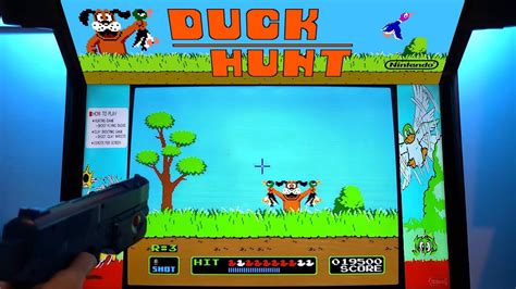 Duck Hunt PlayChoice 10 Arcade Cabinet MAME Gameplay W Hypermarquee