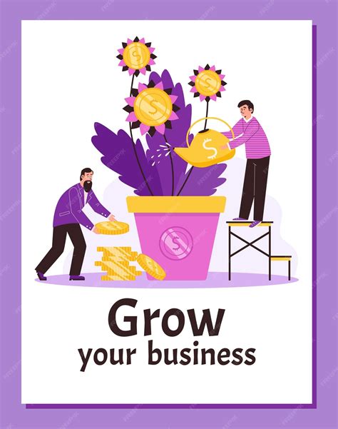 Premium Vector | Business growth and development banner design flat