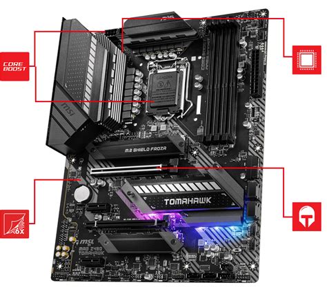 Msi Mag Z Tomahawk Atx Gaming Motherboard Th Gen Intel Core Lga