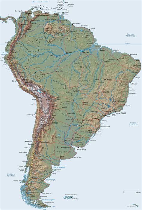 Mapa Da America Sul